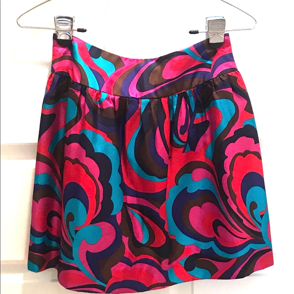 Britt Ryan Silk Mini Skirt, multi color, size 0